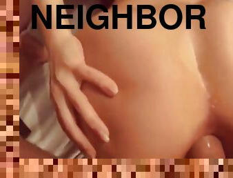 My neighbor has a very hot big white ass