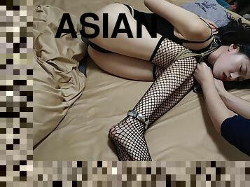 asiatisk, leksak, japansk, bdsm, strumpor, underkläder, fetisch, gagging, bondage, dominans