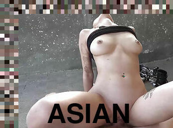 asiatique, gros-nichons, levrette, en-plein-air, public, chatte-pussy, amateur, fellation, japonais, ejaculation-interne