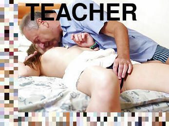 Naughty teacher offers Annabelle Lee to play a sex game
