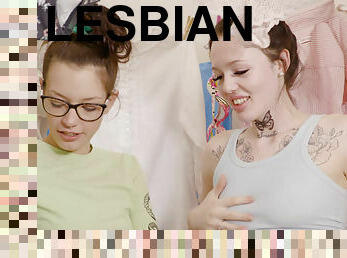 Girlfriends Isha and Bree Melbourne have hot lesbian sex in the bathroom