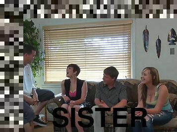Nervous brother Films NOT His sister And Her Girlfriend