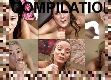 ejaculation-sur-le-corps, branlette, compilation, sur-le-visage