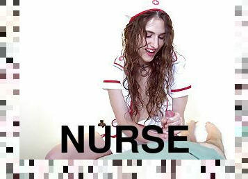 naughty nurse shakes cock