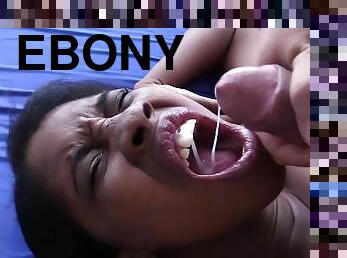 Cumshot In Ebony Teen Mouth