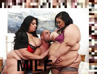 BBW Threesome Orgy