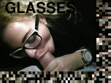 Blonde In Glasses Sucks Cock For Money