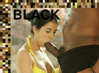 BLACK4K. Rich chick Madelina has lack of intimacy and black