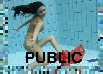 masturbation, public, piscine, sous-leau