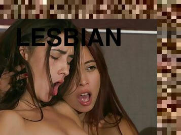 asiatisk, store-patter, fisse-pussy, mager, skønheder, lesbisk, teenager, hardcore, fingering, rødhåret