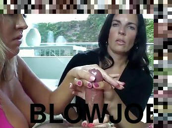 Triple blowjob joi femdom