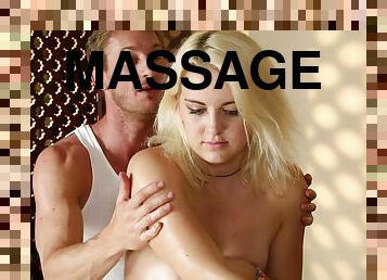 Sweet blonde vixen hot massage sex video