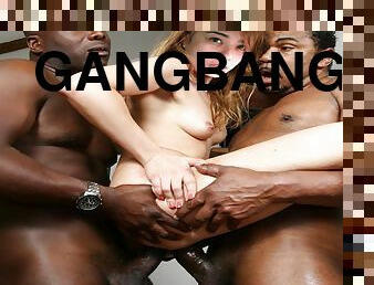 Crazy interracial gangbang porn collection