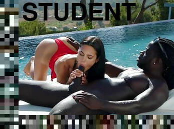 this College Student too the Craziest BIG BLACK COCK Vacation