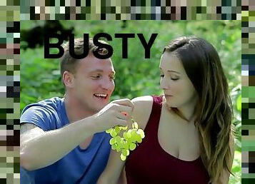 Busty Buffy has romantic sex in the Forest