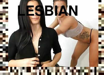 Cute Bianca Latina Lesbian Dildo