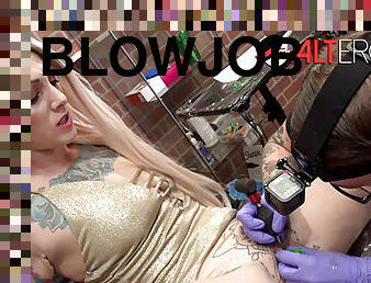 Inked up horny Sully Savage has her clit tattooed
