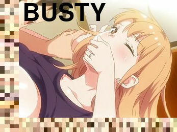 Busty anime redhead girl porn video
