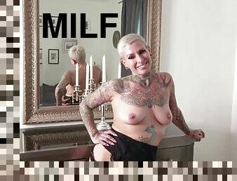 anal, milf, hardcore, allemand, casting, fou, cougar, tatouage