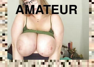 Amateur bosomy chunky MILF thrilling webcam clip
