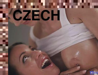 Czech Lesbians Sultry Oil And Blowing Cock 1 - Massage Rooms