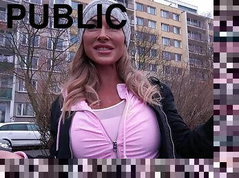 mommy With Huge Titties Sucking And Fucks 1 - Public Agent
