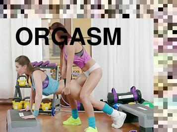 Intimate Orgasms For Gym Lesbians Fitness Rooms