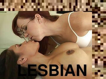 Pornstars Trinity Post & Jessica Bangkok - lesbian massage, big fake tits