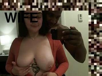 Housewife with big naturals in amateur interracial hardcore