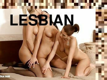 lesbian-lesbian, permainan-jari, pakaian-dalam-wanita
