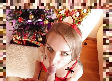 Andre Love In // Christmas Blowjob From Mrs. Claus 4k]