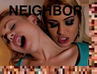 Rebeka shares toys with a neighbor - rebeka black