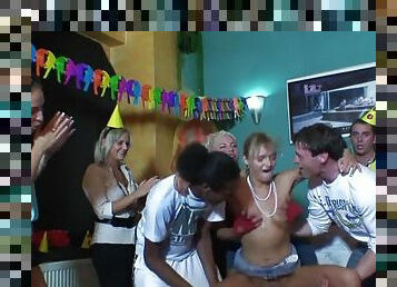 fête, étudiante, gangbang, sexe-de-groupe, collège