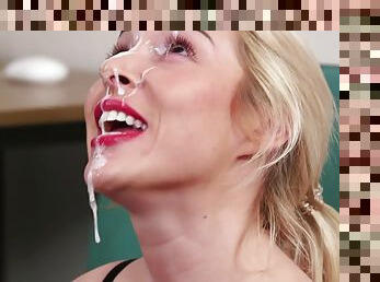 Victoria Summers looks especially hot with cum all over her face