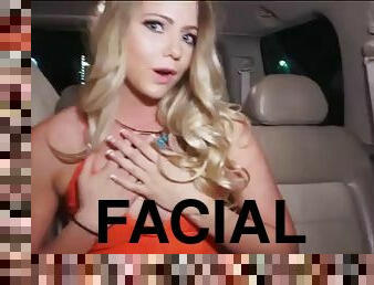 Hot blonde teen Lilly Sapphire enjoys a facial