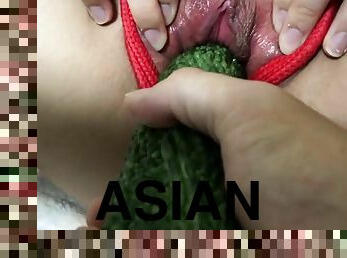 asiatisk, amatør, hjemmelavet, japans, bdsm, slave, grønsag