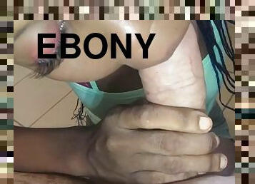 mamada, negra-ebony, adolescente, negra, facial