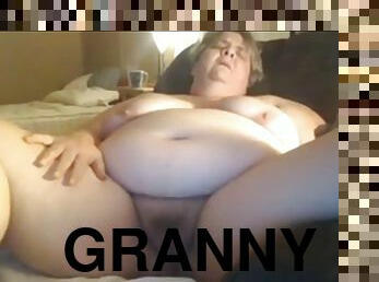 Fat granny Sally masturbates in porn