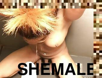 shemale, blowjob, creampie, kjæreste-girlfriend, facial, fetisj