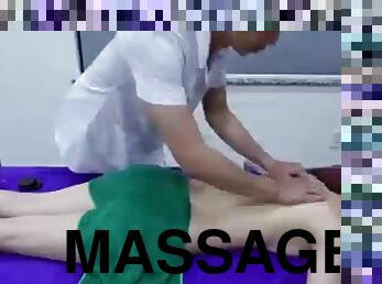 asiatisk, tonåring, massage