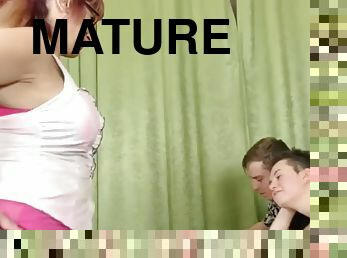 Mature sluts teach youngsters what good sex means