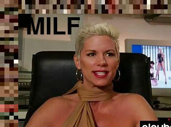 Blonde milf dominates introducing her world