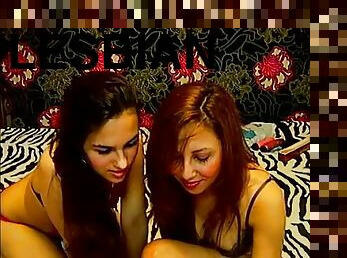 Wild lesbian pussy love on webcam