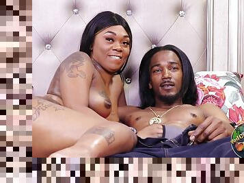 Tattooed black mom takes BBC & cum in homemade porn - ghetto sex