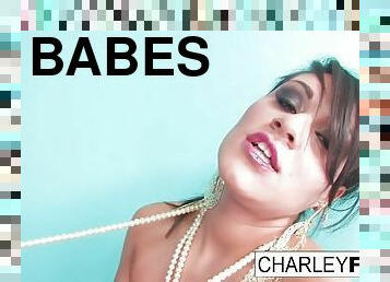 Charley's oiled up with pearls