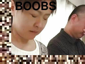 Huge boobs japanese has sex in front of her family