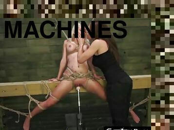 babes, ados, jouet, hardcore, bdsm, pute, machines, gode, incroyable, bondage