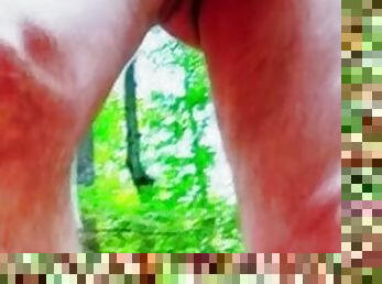 Another wank outside in the woods