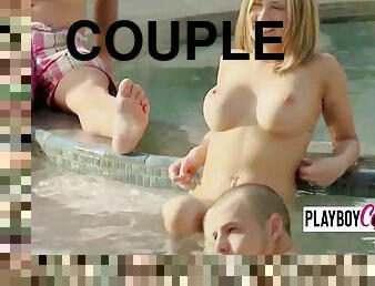 Gorgeous couple enrolls in the swingers adventure upon their arrival