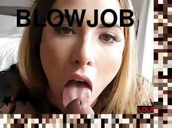 Hot blonde girlfriend in homemade POV porn - sloppy blowjob